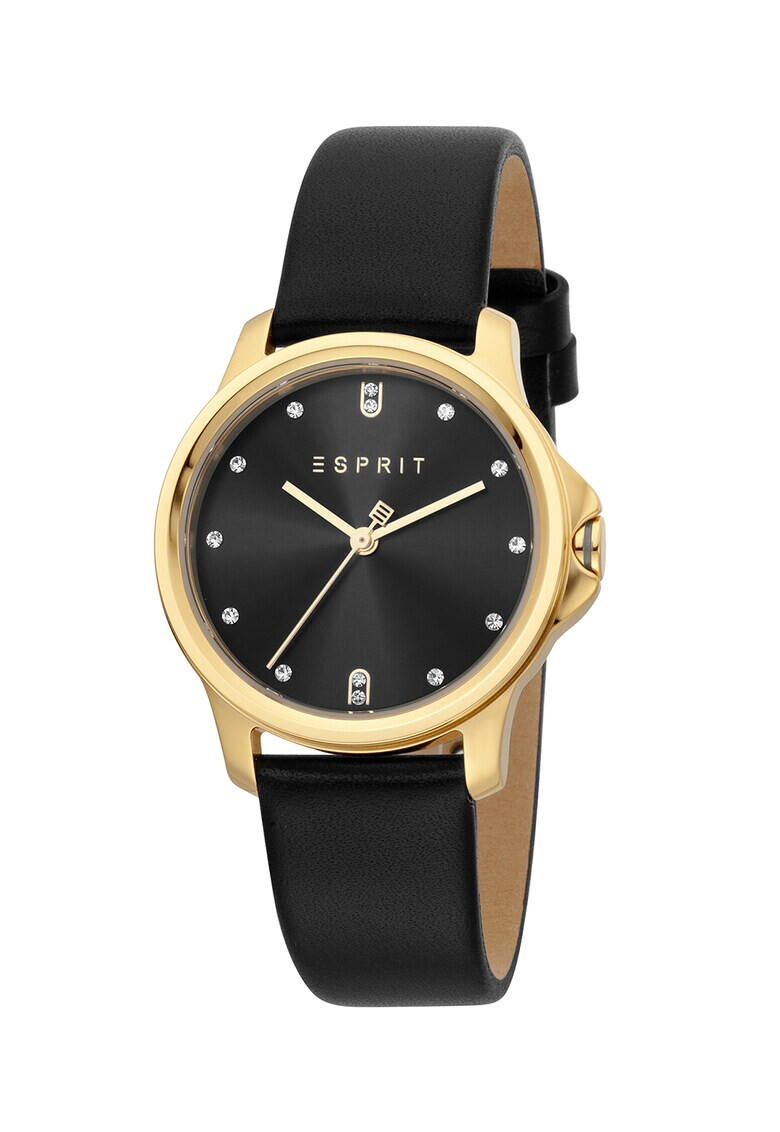Esprit Часовник с кожена каишка - Pepit.bg
