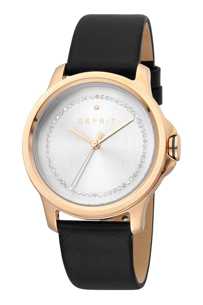 Esprit Часовник с кожена каишка - Pepit.bg