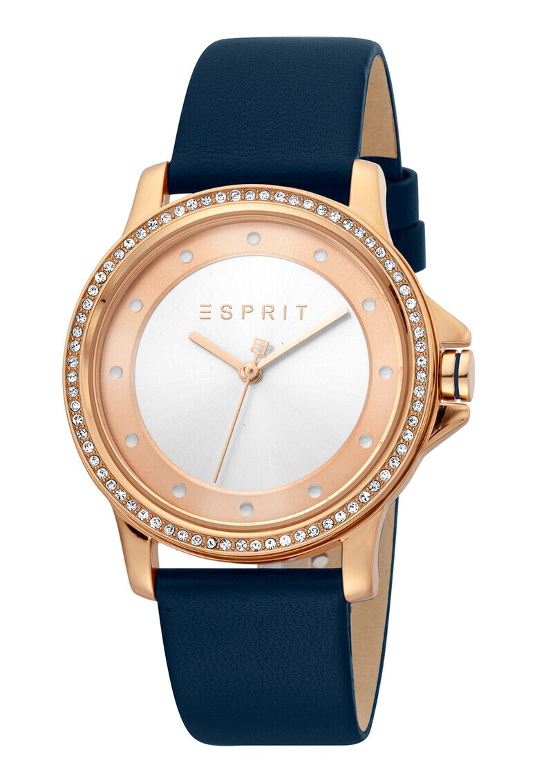 Esprit Часовник с кожена каишка - Pepit.bg