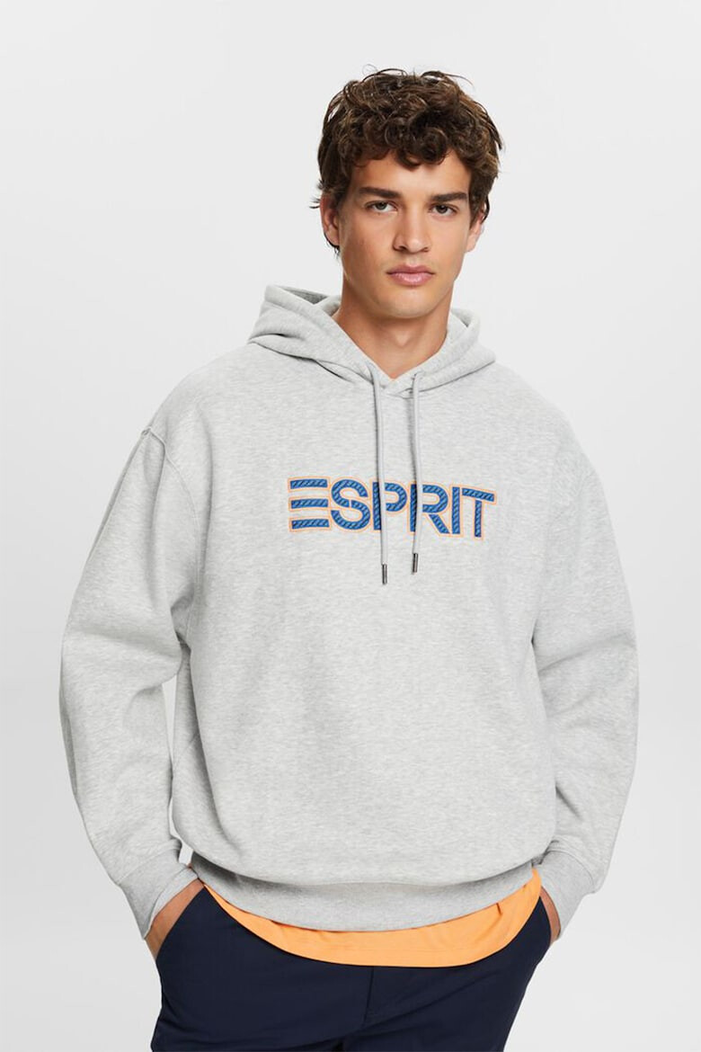 Esprit Худи с паднали ръкави - Светло сив - Pepit.bg