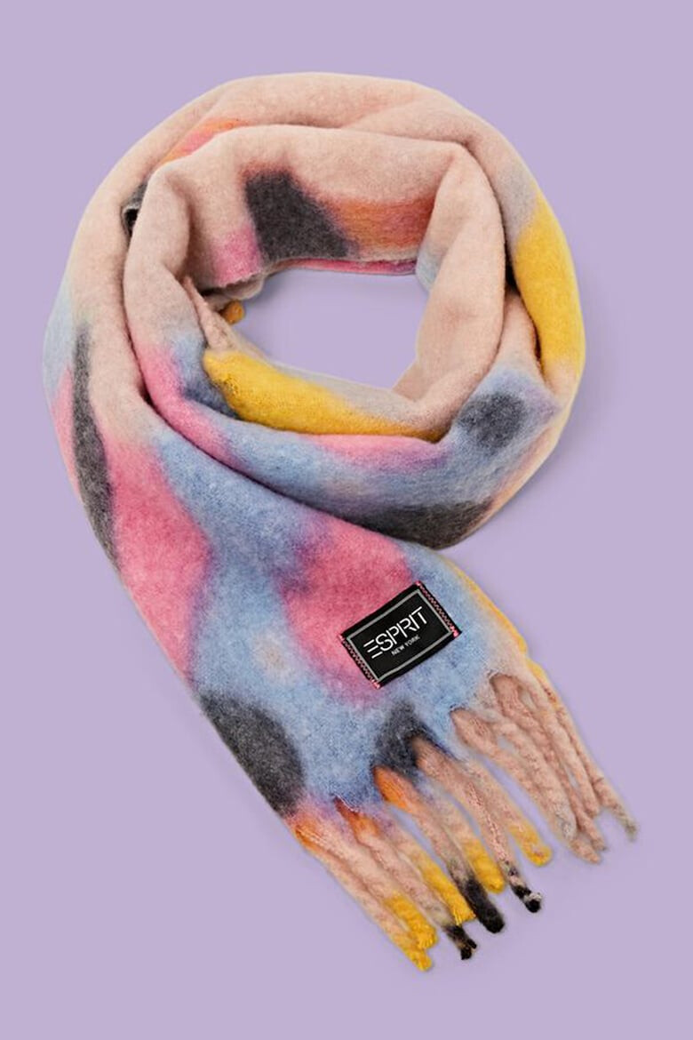 Esprit Кръгъл шал с вълна с ресни - Pepit.bg