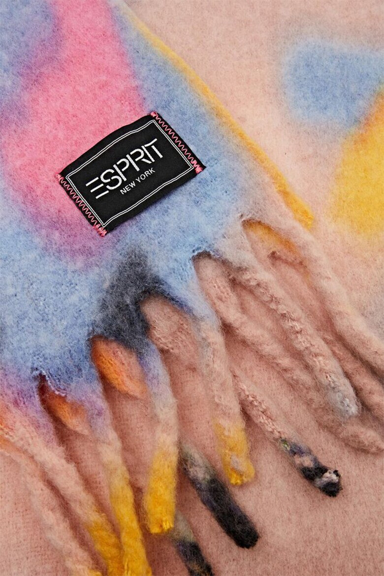 Esprit Кръгъл шал с вълна с ресни - Pepit.bg