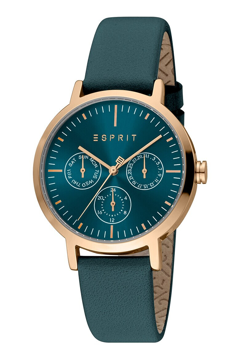 Esprit Кварцов часовник с кожена каишка - Pepit.bg