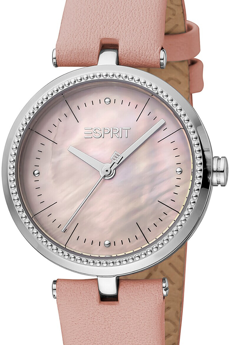 Esprit Кварцов часовник с кожена каишка - Pepit.bg