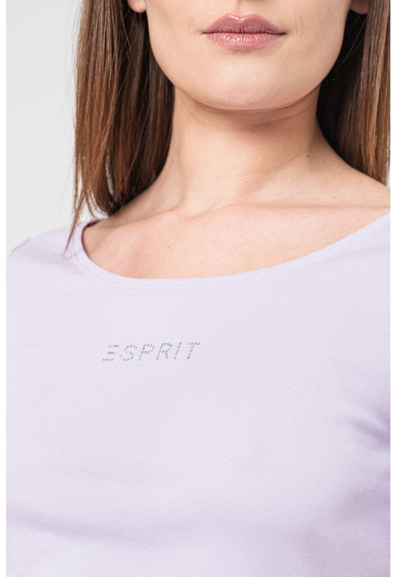 Esprit Памучна тениска с овално деколте - Pepit.bg