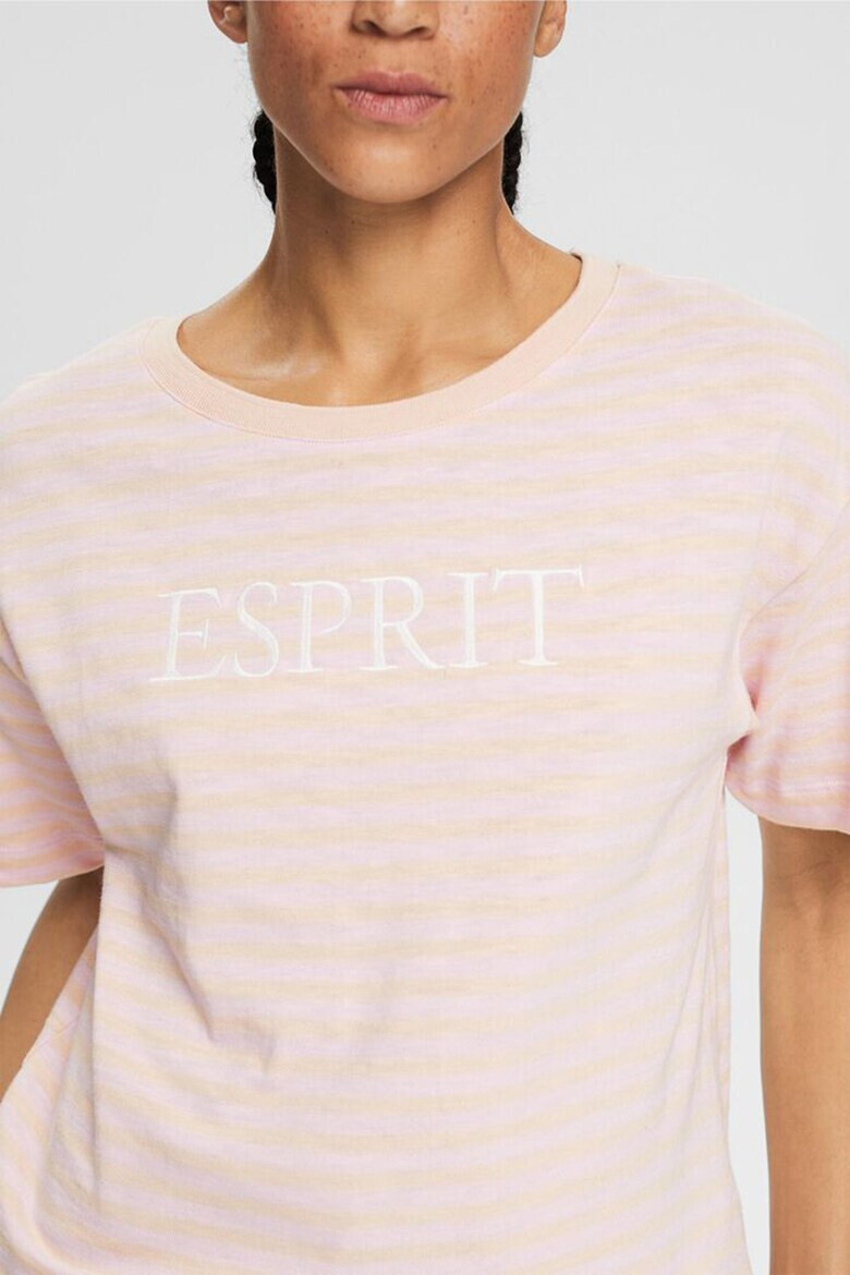 Esprit Раирана тениска с релефно лого - Pepit.bg
