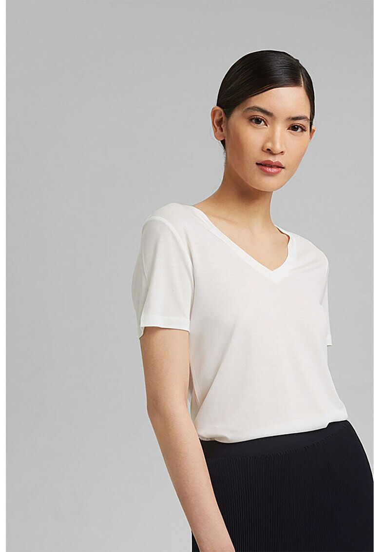 Esprit Тениска от лиосел с шпиц - Pepit.bg