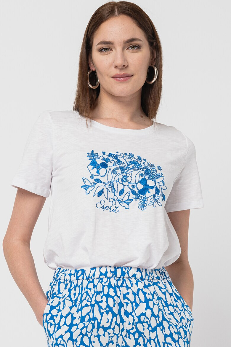 Esprit Тениска с флорална бродерия - Pepit.bg