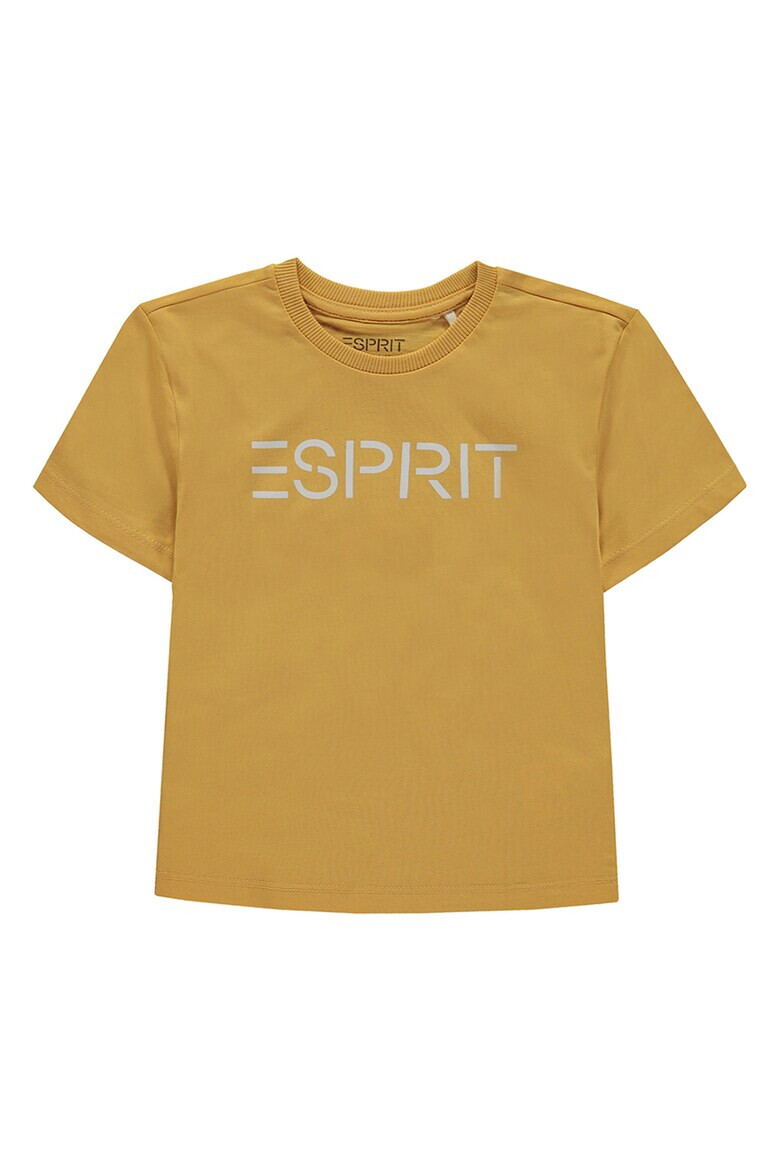 Esprit Тениска с овално деколте и лого - Pepit.bg