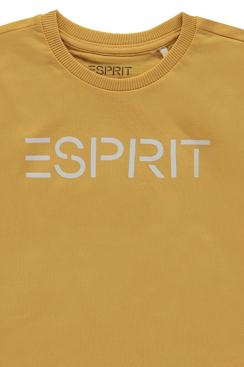 Esprit Тениска с овално деколте и лого - Pepit.bg