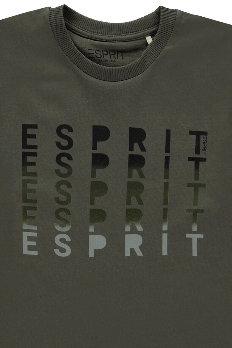 Esprit Тениска с овално деколте и лого - Pepit.bg