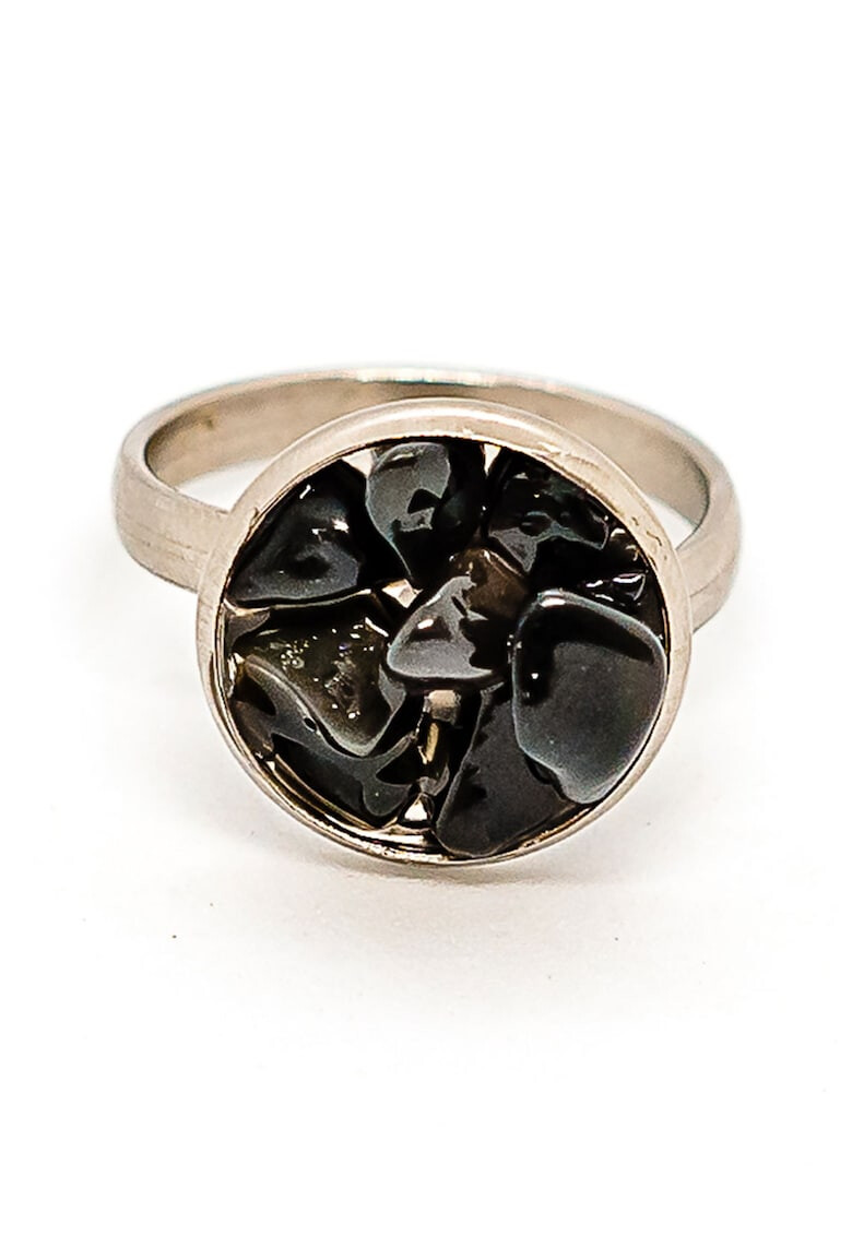 Fairytale Jewelry Иноксов пръстен с оникс - Pepit.bg