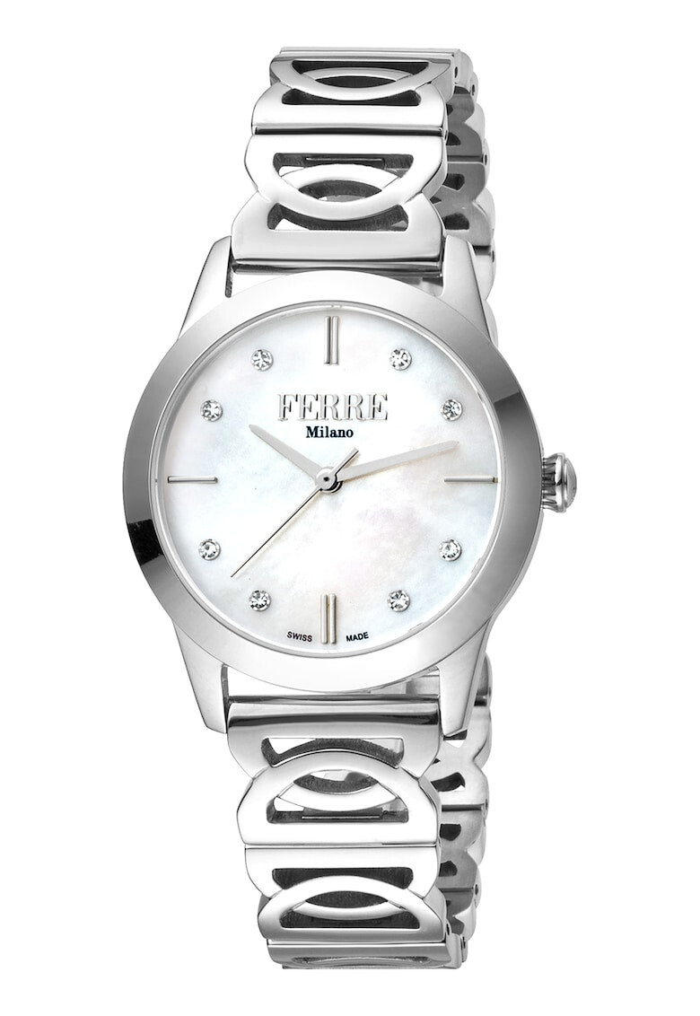 Ferre Milano Иноксов часовник с циркони - Pepit.bg