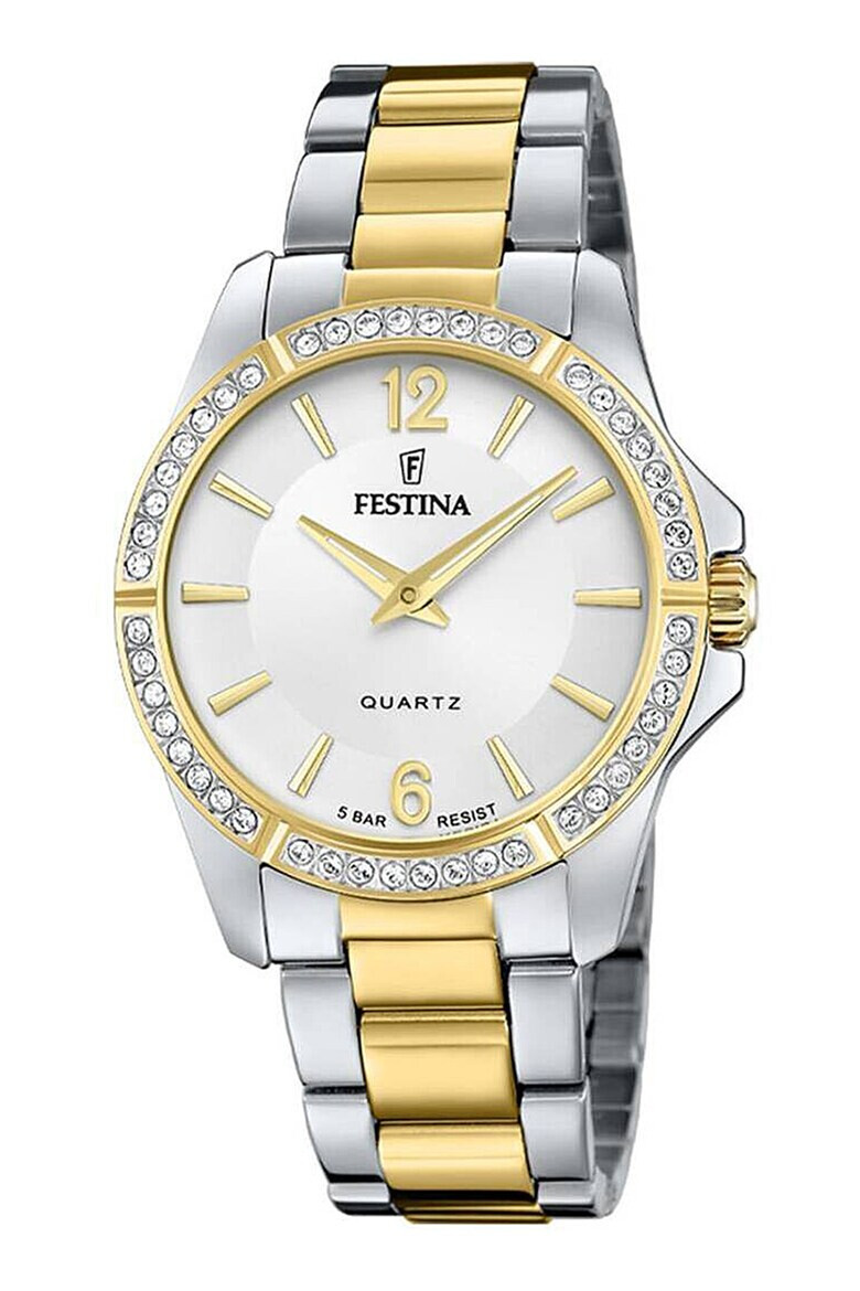 Festina Аналогов часовник с жлеб с циркони - Pepit.bg