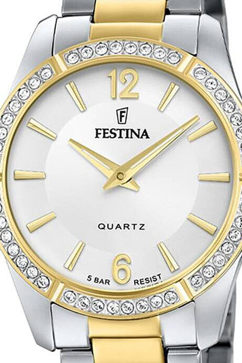 Festina Аналогов часовник с жлеб с циркони - Pepit.bg