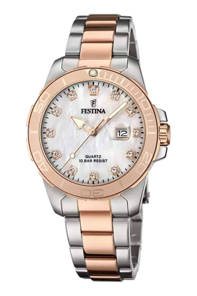 Festina Часовник от неръждаема стомана с двуцветен дизайн - Pepit.bg