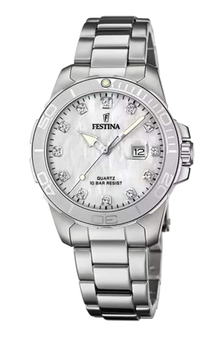 Festina Часовник от неръждаема стомана с лого - Pepit.bg