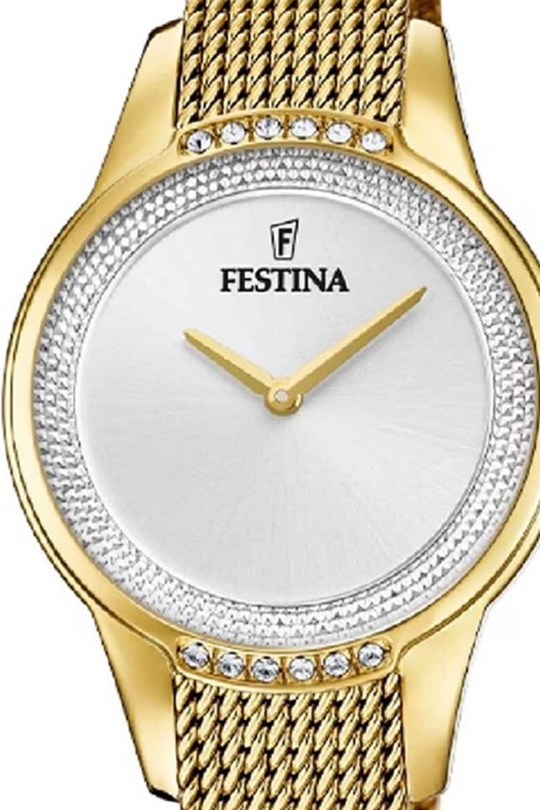 Festina Часовник от неръждаема стомана с циркони - Pepit.bg