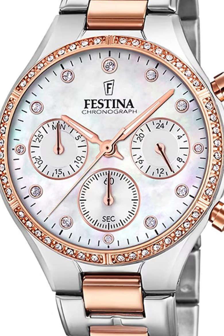 Festina Часовник от неръждаема стомана с циркони - Pepit.bg