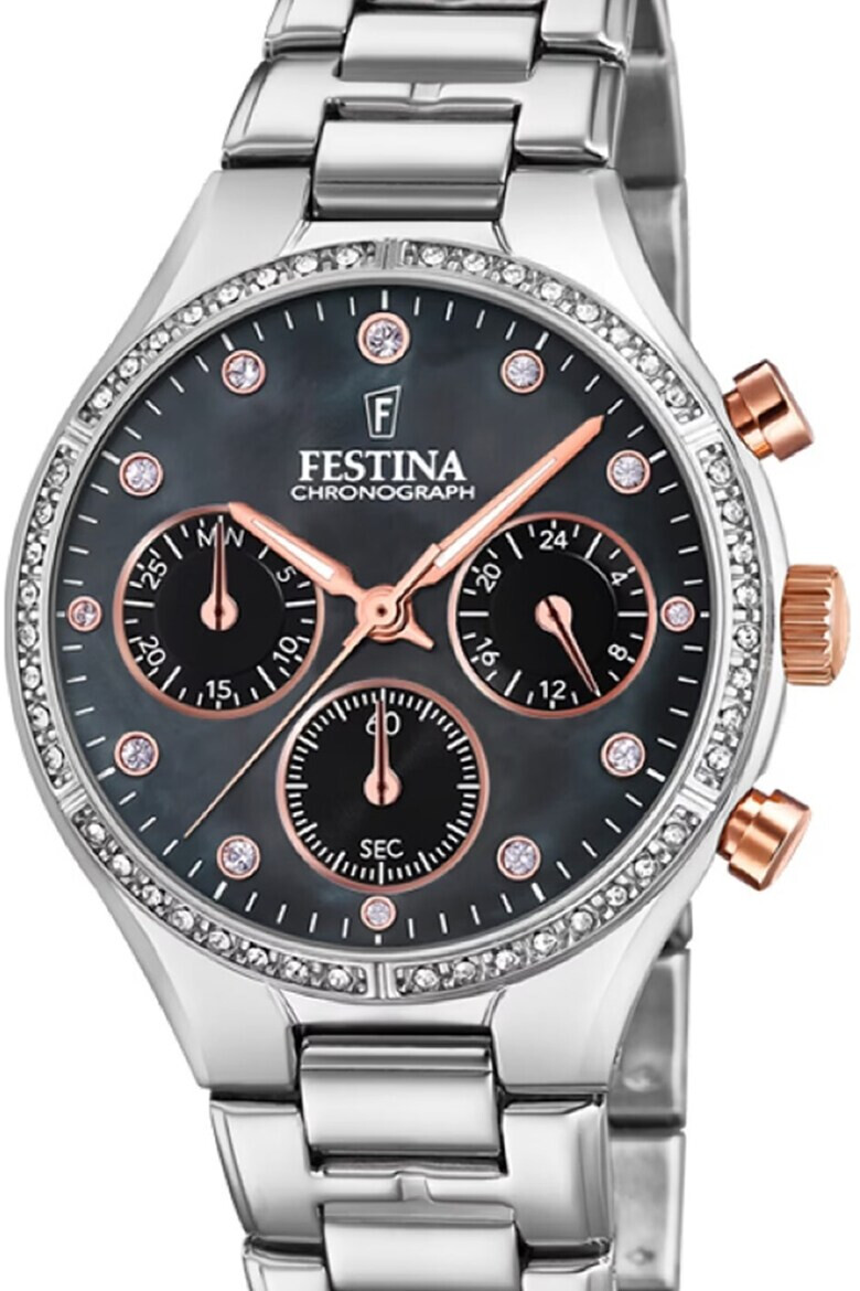 Festina Часовник от неръждаема стомана с циркони - Pepit.bg