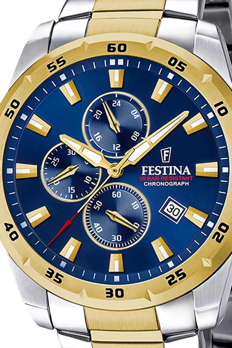 Festina Двуцветен часовник с хронометър - Pepit.bg