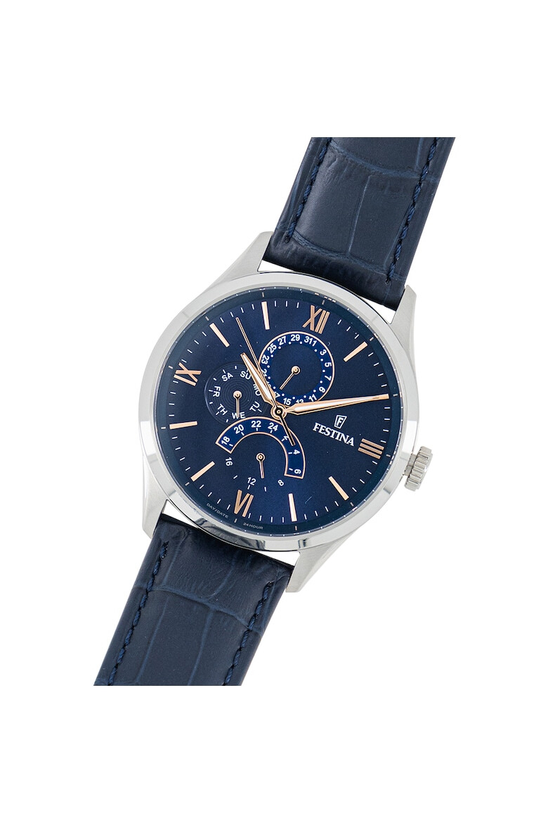 Festina Кварцов часовник с кожена каишка - Pepit.bg