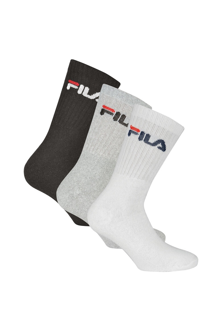 Fila Унисекс дълги чорапи с шарка - 3 чифта - Pepit.bg