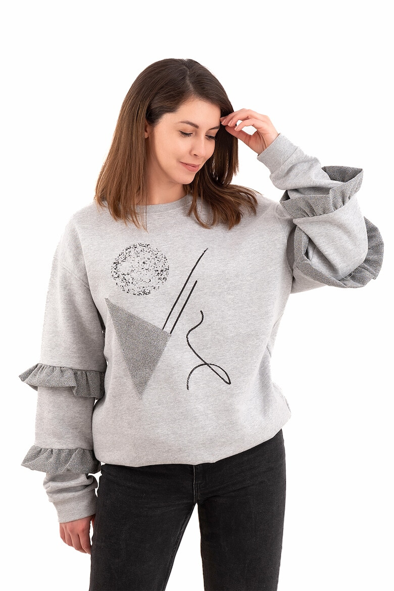 FOLD YOUR MIND Суитшърт с набирания - Pepit.bg