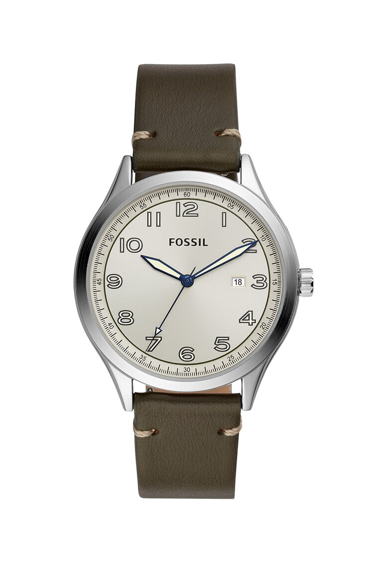 Fossil Аналогов часовник с кожена каишка - Pepit.bg