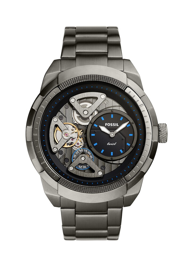 Fossil Аналогов часовник с видим механизъм - Pepit.bg