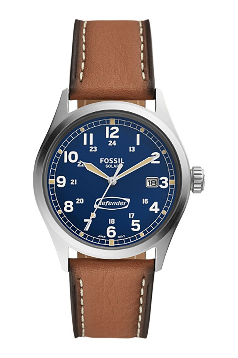 Fossil Часовник Defender с кожена каишка - Pepit.bg