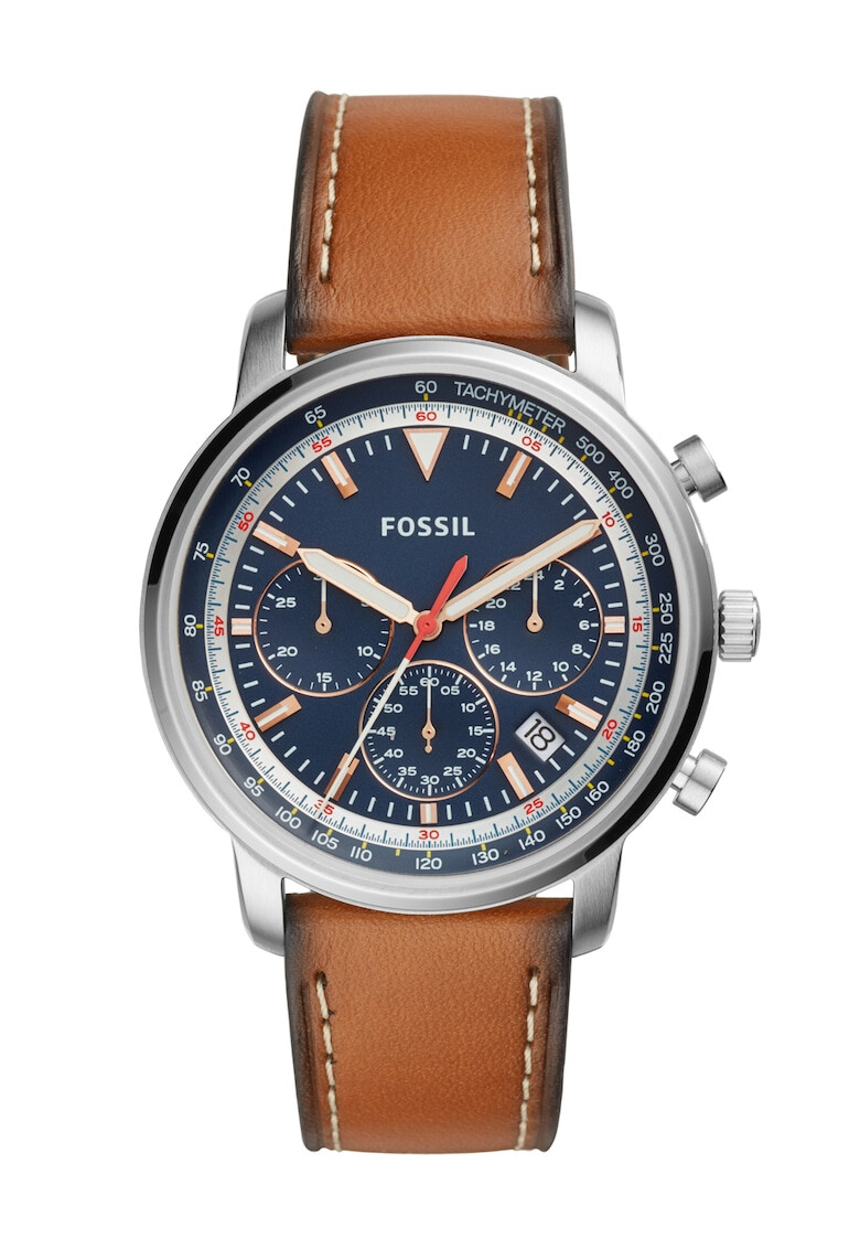 Fossil Часовник Goodwin с кожена каишка - Pepit.bg