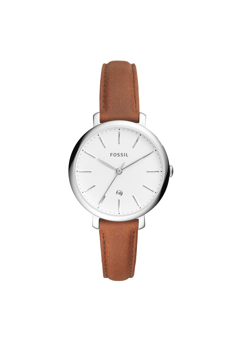 Fossil Часовник Jacqueline с кожена каишка - Pepit.bg