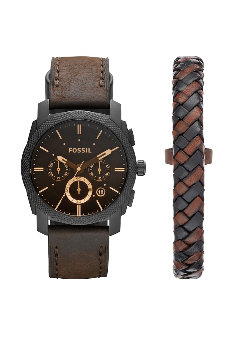 Fossil Часовник Machine с хронограф и гривна - Pepit.bg
