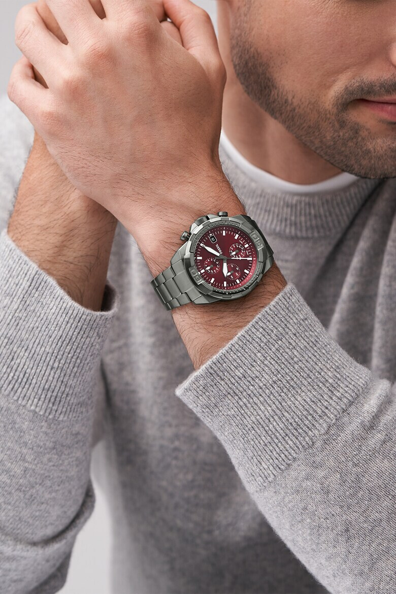 Fossil Часовник от неръждаема стомана с хронометър - Pepit.bg