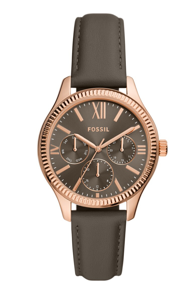 Fossil Часовник Rye с кожена каишка - Pepit.bg