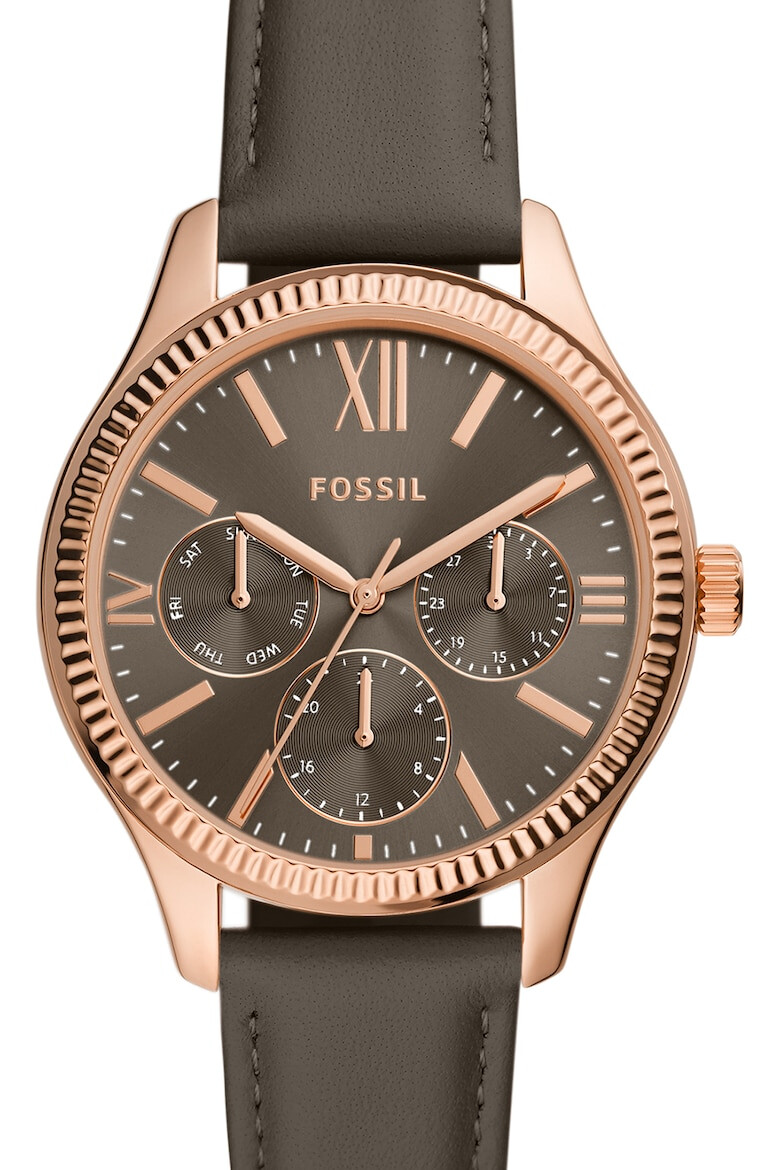 Fossil Часовник Rye с кожена каишка - Pepit.bg