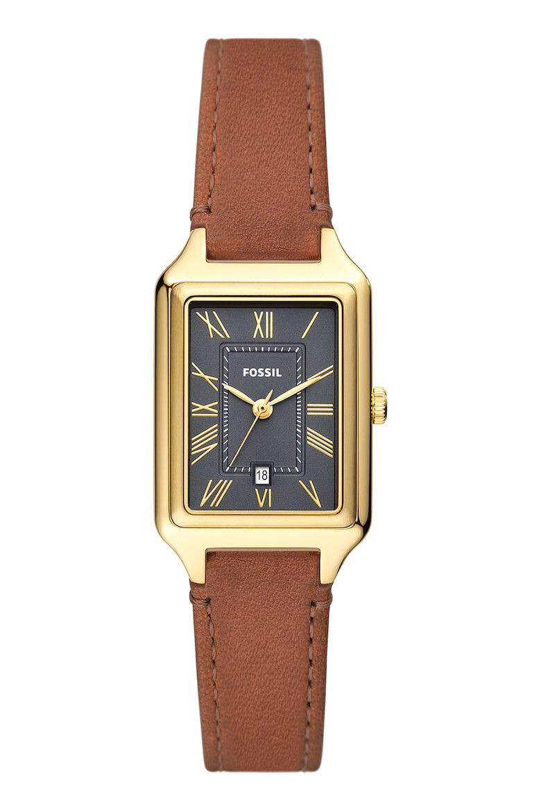 Fossil Часовник с кожена каишка - Pepit.bg