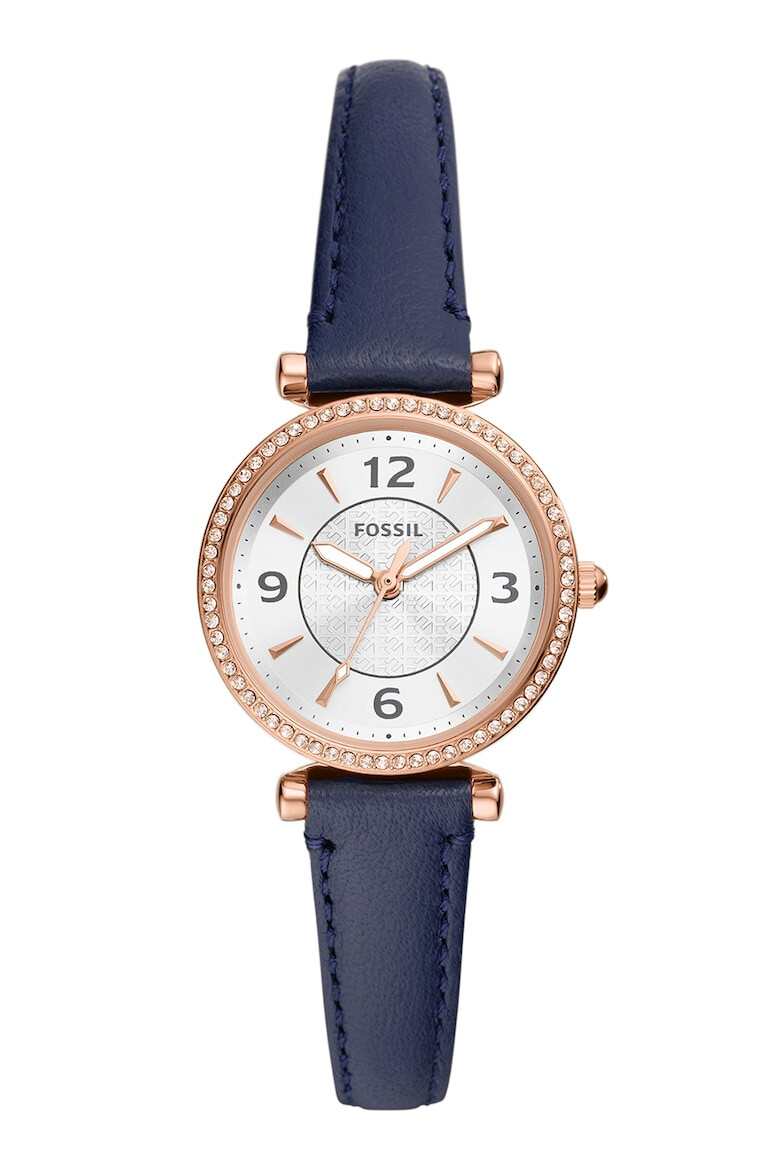 Fossil Часовник с кожена каишка - Pepit.bg