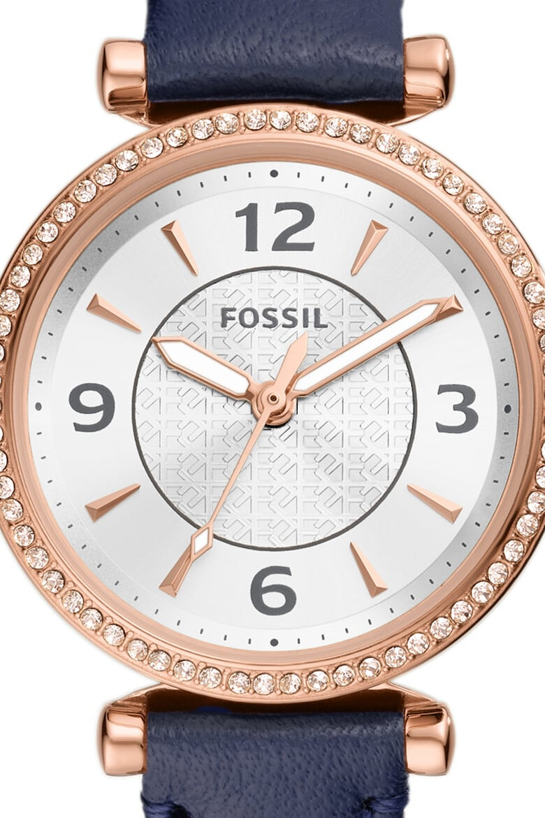 Fossil Часовник с кожена каишка - Pepit.bg
