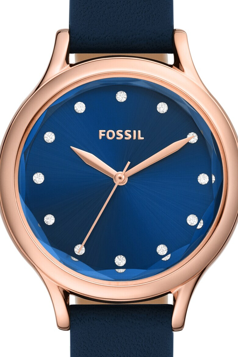 Fossil Часовник с кожена каишка - Pepit.bg