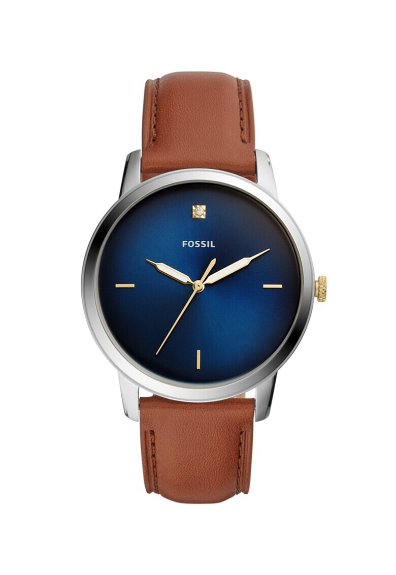 Fossil Часовник с кожена каишка - Pepit.bg