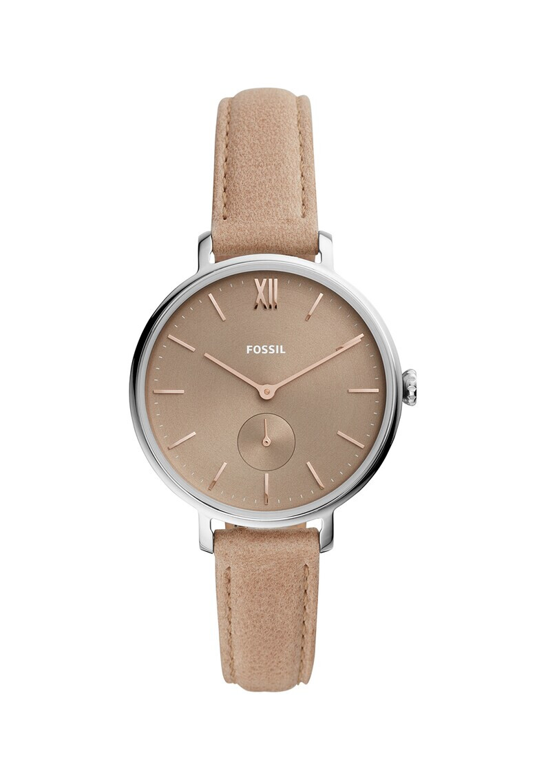 Fossil Часовник с кожена каишка - Pepit.bg