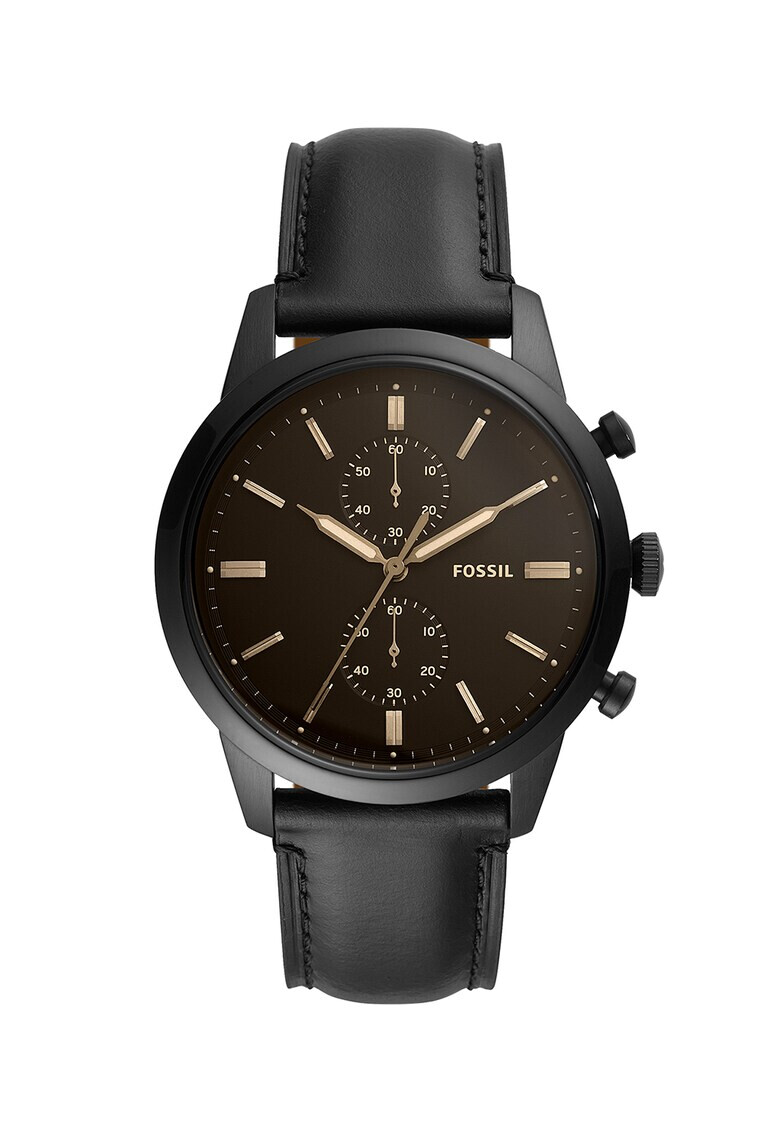 Fossil Часовник с кожена каишка - Pepit.bg