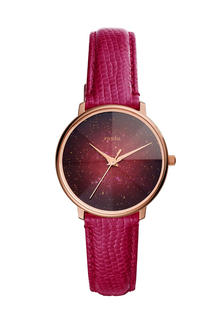 Fossil Часовник с кожена каишка - Pepit.bg