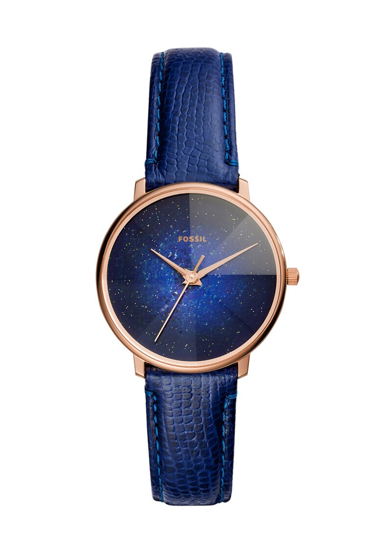 Fossil Часовник с кожена каишка - Pepit.bg