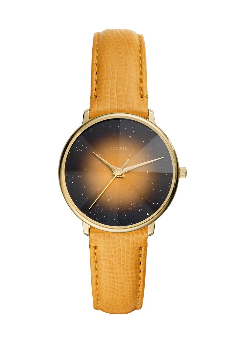 Fossil Часовник с кожена каишка - Pepit.bg