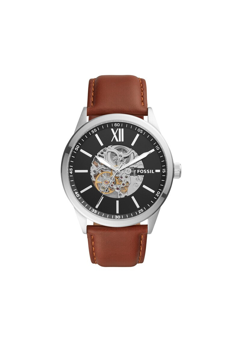 Fossil Часовник с кожена каишка - Pepit.bg