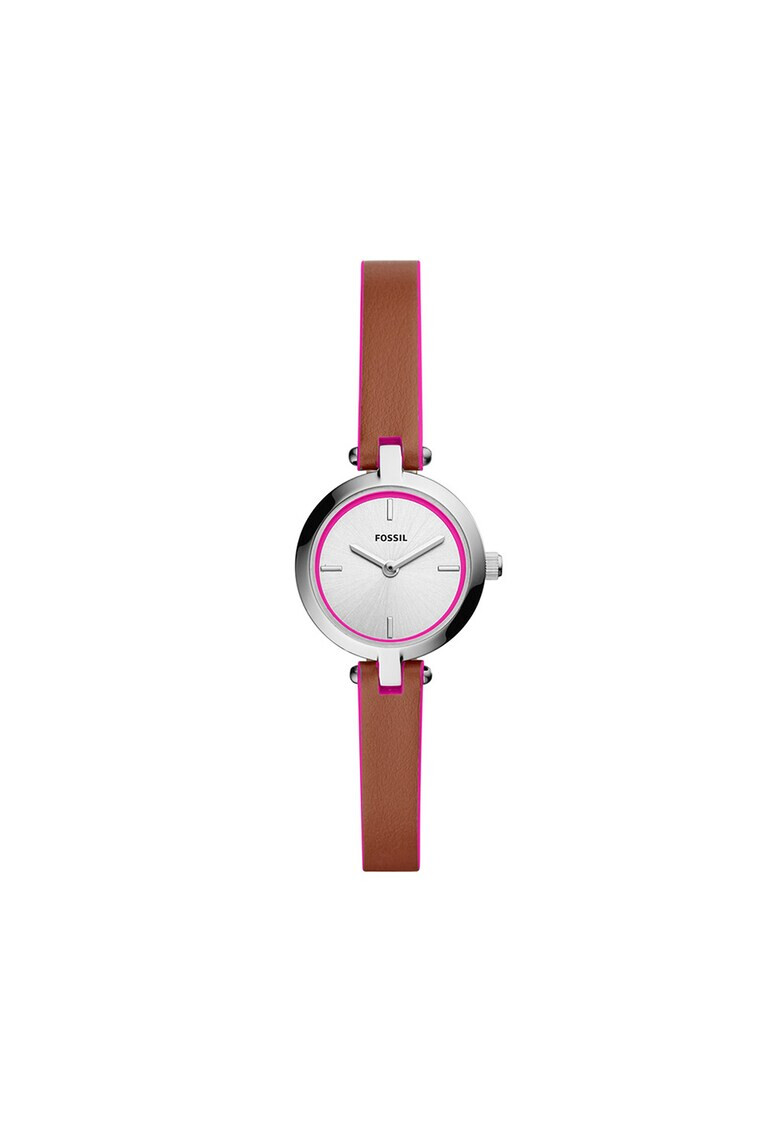 Fossil Часовник с кожена каишка - Pepit.bg