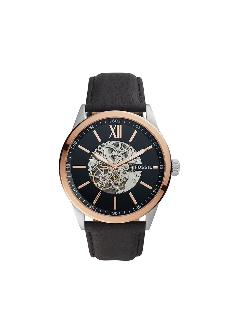 Fossil Часовник с кожена каишка - Pepit.bg